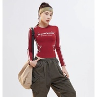 CIRCUM FERENCE T-SHIRT TOP SPORTY SLIMFITWanita MADE IN GENUINE COTTON
