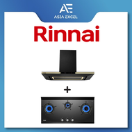 RINNAI RH-C1059-PBR 90CM CHIMNEY HOOD + RINNAI RB-3CGN 3 BURNER INNER FLAME BUILT-IN GAS HOB