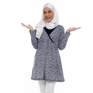 AQEELA Nursing Kimono T-Shirt- Black (ai963b)