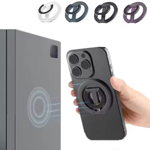Double Sided Strong Magnetic Ring Phone Holder Portable Folding Car Cellphones Stand For MagSafe For