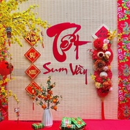 Letter Large size 55cm Sum VayCNY made of 3mm red velvet foam to decorate curtains, walls, backdrops
