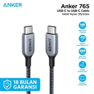 [Promo] Kabel Charger Anker 765 USB-C to USB-C 140W 3ft - A8865 [Ready