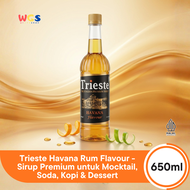 Trieste Havana Rum Syrup Flavour 650ml - Sirup Premium untuk Mocktail Soda Kopi & Dessert