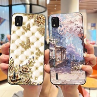 Black Case For Nokia C2 2nd Edition Anti-Scratch Soft Phone Casing Beautiful Manga Style Cherry Blos