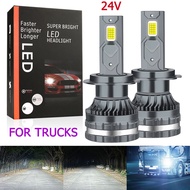 2PCS 24V Truck LED H7 Headlight h7 led bulb h1 led h3 led headlamp 24v H4 LED light Fog lights lorry