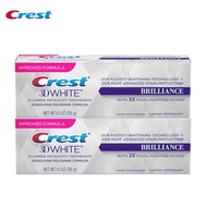 แพ็คคู่ ยาสีฟัน CREST 3D WHITE BRILLIANCE TOOTHPASTE 4.1 Oz (90gx2กล่อง)
