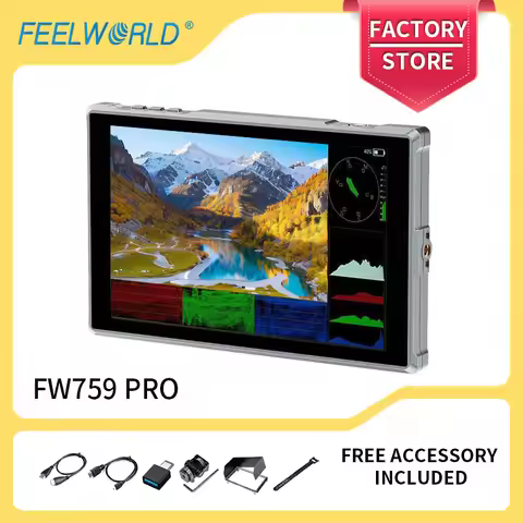 Feelworld FW759 PRO 7-Inch IPS Touch Screen Camera Monitor Field Video 1280x800 Monitor