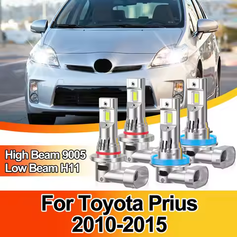 2/4 pcs LED Headlight Bulbs 9005 High H11 Low Beam Headlamp Over 50000hrs For Toyota Prius 2010 2011