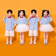 J3readystock Children's Costume Chorus Costume Performance Elementary School Students Games Cheerlea