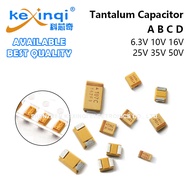 (10pcs) Tantalum Capacitor A B C D Type 6.3V 10V 16V 25V 35V 50V 47UF 10UF 22UF 33UF 47UF 1UF 2.2UF 