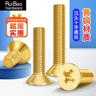Copper Screw Phillips Countersunk Head Screw Brass Flat Head Bolt Machine Screw Small Screw M2M2.5M3