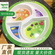 Compartment Plate Compartment Meal Control Food Reducing Fat Meal Plate Free Shipping Melamine Meal 