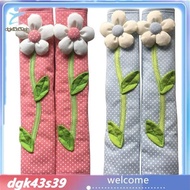 [Pretty] 2PCS Pastoral Flower Polka Dot Door/Refrigerator Handle Cover Fridge Door Handle Gloves Home Decor Kitchen Accessories