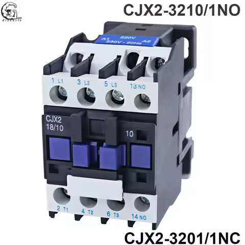 CJX2-3210 CJX2-3201 AC Contactor 32A 3 Phase 3Pole NO Coil Voltage 380V 220V 110V 36V 24V 50/60Hz Di