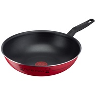 Tefal VALIDE COOK Titanium Nonstick Wok Pan (28cm) Dishwasher Oven Safe No PFOA THERMO-SIGNAL Heat Indicator Red