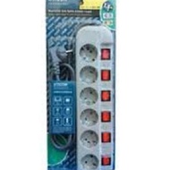 Uticon 6 Outlet Cable Socket with Switch