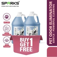 Sparks Fresh Leaf Pet Odor Eliminator 1G – Enzyme Cleaner B1T1 for Dog & Cat Urine, Poop, Mess Smell