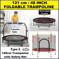 NEW FOLDABLE TRAMPOLINE / Trampoline with Safety Netting! Children Kids Slimming Sports Rebounder