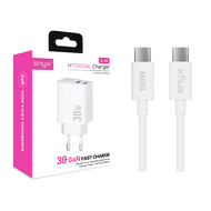 หัวชาร์จ【ENYX】 รุ่น A4X 1USB/1PD หัวชาร์จ Fast Charger  GAN 30W ชาร์จไวขึ้น 2 เท่า หัวชาร์จ A4X