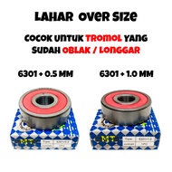 [OVERSIZE] 1 PCS LAHER LAHAR/ BEARING/ LAKER 6301 + 0.5/ 1.0 MM/ FOR DRUMS THAT HAVE BEEN OBLAK & LO