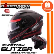 SEC Windstorm Blitzer (Dual Visor) Modular Helmet