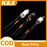 K&X  10Pcs Neon Light Bulbs 6*13mm Mini Neon Light Indicator With Resistor 220V Red/Blue/Green  New