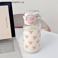 F1MY Cute Water Bottle With Straw Portable Plastic -Up Cover Water Cup For Kid Kawaii Bottle Water L