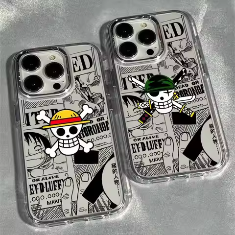 Comic O-Ones P-Pieces Logo Phone Case For Apple iPhone 17 AIR 16E 15 14 13 12 11 Pro Max Plus Transp