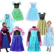 online Disney Girls Princess Dress Children Anna Costume for Carnival Kids Snow Queen Frozen Girl Ho