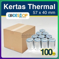 Codeshop Thermal Paper 57x40mm 57x40 mm 57 x 40 1 Box contains 100 Rolls