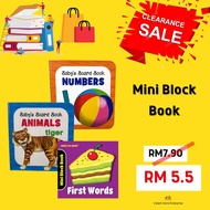 CLEARANCE  Little Hand Mini Block Book Hard Cover Buku Baby Kecik Kulit Keras Tahan Lasak ABC Transp