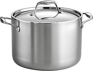 Tramontina Signature Tri-Ply Clad Stainless Steel 8-Quart Stock Pot with Lid, Induction-Ready Pasta 