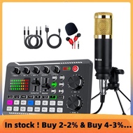 Portable Sound Card Kit PC Condenser Microphone Set Live Sound Card F998 BM800 Set