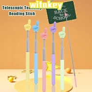 WITAKEY Teaching Pointer, Telescopic Rod Stainless Steel Finger Reading Sticks, Durable Finger Desig