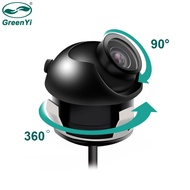 GreenYi Mini CCD 360 Degree Car Rear View Camera Front Side View Backup Camera with Multi-function Switcher Cable