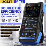 FNIRSI@ 2C53T 50MHz 250MS/s Handheld 3in1 Oscilloscope Multimeter Signal Generator
