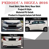 PERODUA BEZZA 2016-2019 PROJECT R PLUS FULLSET SKIRTING (FRONT SKIRT ,SIDE SKIRT, REAR SKIRT) -MATER