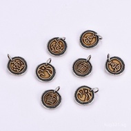 Accessories DIY Vintage Pendant Jewelry Lucky Handmade Lotus Pendant Round Plate925Silver Braided Ro