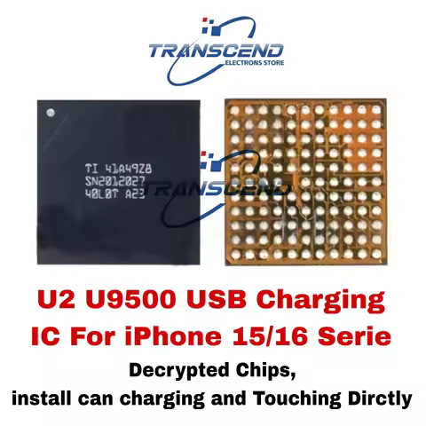 3-10 SN2012027 U2 U9500 USB Charging IC Decrypted Chipset For iPhone 16 15 Series 16 Pro 16 Pro Max 