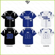 PS2 Super Junior ELF number 10 jersey streetwear T-shirt short sleeve top baseball uniform SP2