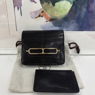 Hermes 愛馬仕roulis豬鼻子slim 黑金 U刻 蜥蜴皮 閒置