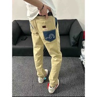 QFTAE EVISU 2025 Thin Style Embroidery Pocket Simple Trousers Men Women Loose Straight Casual Pants 