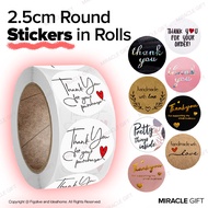 [500pcs per roll] 2.5cm 1 inch Thank You Sticker Roll / Strips / Christmas Gift Packaging