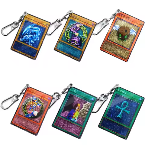 Yu-Gi-Oh Card Blue Eyes Dark Magician Exodia Obelisk Slifer Ra Yugioh Ornament Pendant Collection Ca