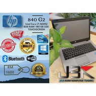 Laptop Murah HP 840 G2 (Touchscreen) i7-5600U (2.6 GHz) 8GB RAM 180GB SSD Win10 Pro WiFi Bluetooth