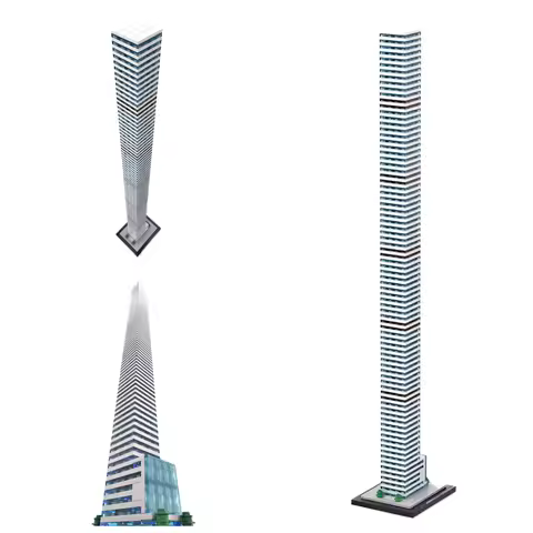 MOC Idea City Skyscraper Landmark Architectural New York 432 Park Avenue Building Blocks Model Kids 