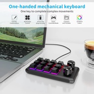 Bluetooth/3 Modes Mini Macro Custom Keyboard 12 Key 2 Knob Programming Mechanical Keyboard Gaming Dr