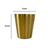 ES Gelas Korea Stainless Steel Gold 304 Double and Single Wall Anti Karat Gelas Minum Mug Stainless