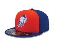 MLB New York Mets Men's Authentic Diamond Era 59FIFTY Fitted Cap, 718, Orange/Royal