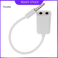 FOCUS 35mm 1 Male To 2 Female Audio Headphone Splitter Cable Adapter For iPhone MP3